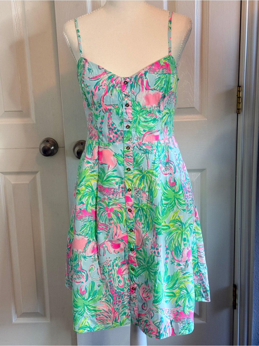 Lilly Pulitzer Easton Swing Dress Seasalt Blue On Parade 6